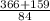 \frac{366+159}{84}