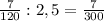 \frac7{120}:2,5=\frac7{300}