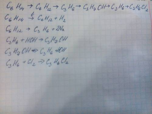 Осуществите превращение: > > > > > c3h6cl2