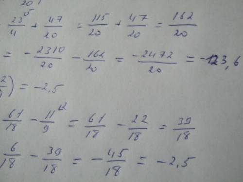 Выполните действие: 1) 3 целых 1\8-(4 целых 5\16+1 целых 1\4)= 2)-7 целых 2\15-5 целых2\3)= 3)-231\2