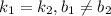 k_1=k_2,b_1 \neq b_2