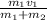 \frac{m_1v_1}{m_1+m_2}