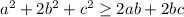 a^2+2b^2+c^2 \geq 2ab+2bc