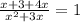 \frac{x+3+4x}{ x^{2}+3x}=1