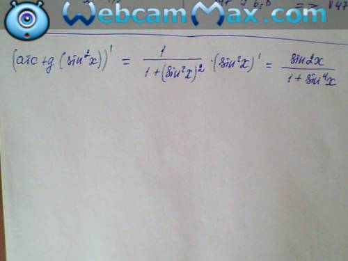 Найти производную функции одной переменной y = arctg(sin^2x)