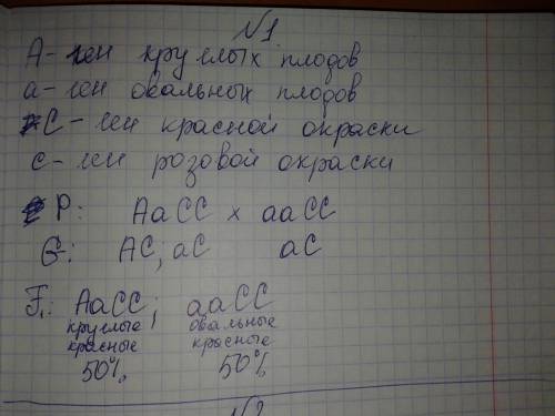 Решить по биологии 9 класс 1 у томатов круглая форма плодов (а) доминирует над овальной (а) красная