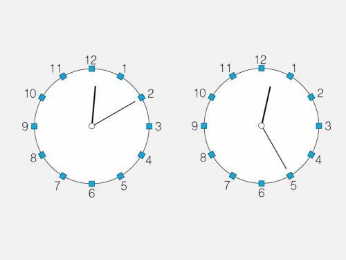 A)сравни угол 1,образованный минутной и часовой стрелками в 12 ч 10 мин, и угол 2,образованный стрел
