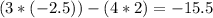 (3*(-2.5))-(4*2)=-15.5