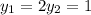 y_{1}=2 y_{2}=1