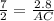 \frac{7}{2}= \frac{2.8}{AC}