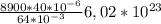 \frac{8900*40*10 ^{-6} }{64*10 ^{-3} } 6,02*10 ^{23}