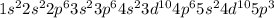 1s^{2} 2s^{2} 2p^{6} 3s^{2} 3p^{6} 4s^{2} 3d^{10} 4p^{6} 5s^{2} 4d^{10} 5p^{3}