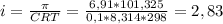 i = \frac{ \pi }{CRT} = \frac{6,91*101,325}{0,1*8,314*298} = 2,83