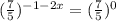 (\frac{7}{5})^{-1-2x} = (\frac{7}{5})^0