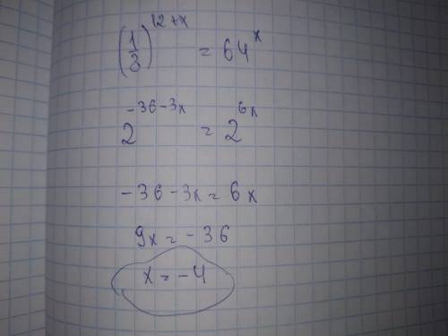 { \frac{1}{8} }^{12 + x} = 64x