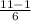 \frac{11-1}{6}