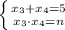 \left \{ {{x_3+x_4=5} \atop {x_3\cdot x_4=n}} \right.