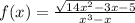 f(x)=\frac{ \sqrt{14x^2-3x-5} }{x^3-x}