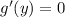 g'(y)=0