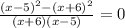 \frac{ (x-5)^{2}- (x+6)^{2} }{(x+6)(x-5)} =0