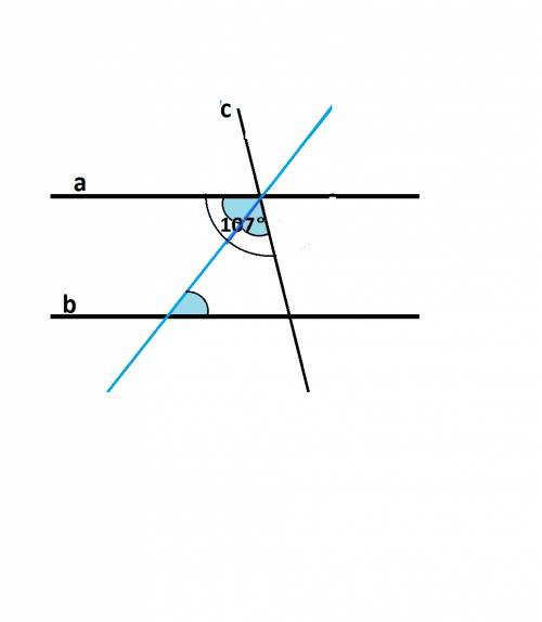 Решить 7 класс.параллельные прямые a и b пересекаются с прямой c . один из внутренних углов равен 10