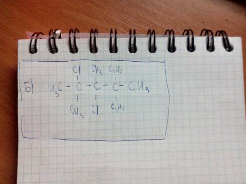 А) 2,2,4-триметил -3,3 –диэтилгексен-5; б) 2,3 – дихлор -2,3 –диметил -4,4 –дипропилпентан