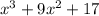 x^3+9x^2+17