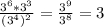 \frac{3 ^{6}*3 ^{3} }{(3 ^{4})^2 }= \frac{3^9}{3^8}=3