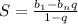 S= \frac{ b_{1} - b_{n}q }{1-q}