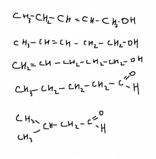 напишите структурные формулы соответственно молекулярной формуле c5h10o. назовите их по систематичес