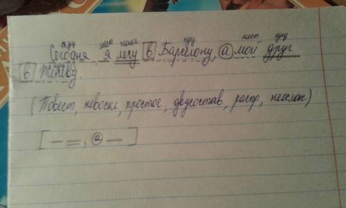 Сделайте синтаксический разбор данного предложения: сегодня, я лечу в барселону, а мой друг в женеву