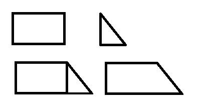 Нарисуй треугольник и прямоугольник так чтобы их пересечением был четырехугольник