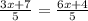 \frac{3x+7}{5}= \frac{6x+4}{5}