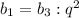 b_1=b_3:q^2