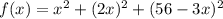 f(x)=x^2+(2x)^2+(56-3x)^2