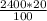 \frac{2400*20}{100}