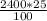 \frac{2400*25}{100}