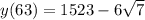 y(63)=1523-6 \sqrt{7}