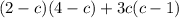 (2-c)(4-c)+3c(c-1)