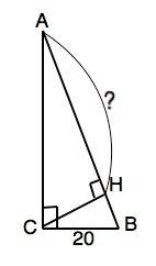 Втреугольнике abc угол acb равен 90 градусов, cosb=0,16, bc=20. отрезок сh - высота треугольника abc