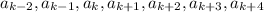 a_{k-2},a_{k-1},a_{k},a_{k+1},a_{k+2},a_{k+3},a_{k+4}