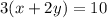 3(x+2y)=10