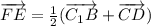 \overrightarrow{FE}=\frac{1}{2}(\overrightarrow{C_1B}+\overrightarrow{CD})