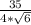 \frac{35}{4* \sqrt{6} }