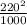 \frac{220 ^{2}}{1000}