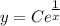 y=Ce^\big{\frac{1}{x}}