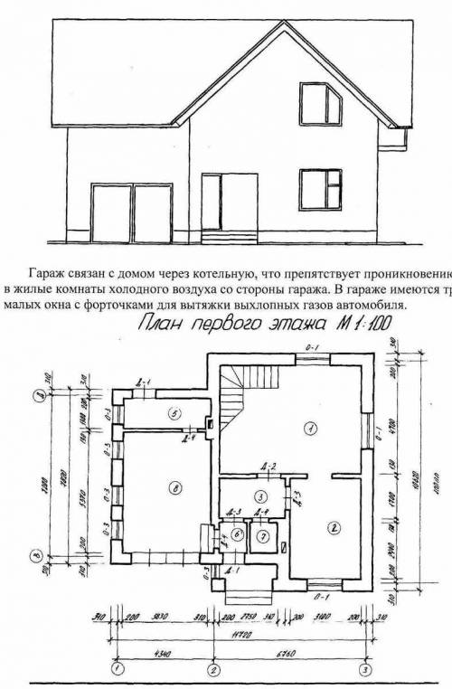 Надо нарисуйте чертеж дома в 3 видах разрез фасад и план все размеры поставьте