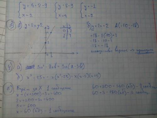 Хотя бы одну! ) 1) выражение: 2х ( 2х + 3у) – (х + у)2 . 2) решите систему уравнений : 4х – у = 9; 3