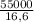 \frac{55000}{16,6}