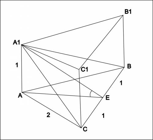 Авса1в1с1-правильная треугольная призма ас=2 св1=√5 . найти: угол между (а1вс; авс)